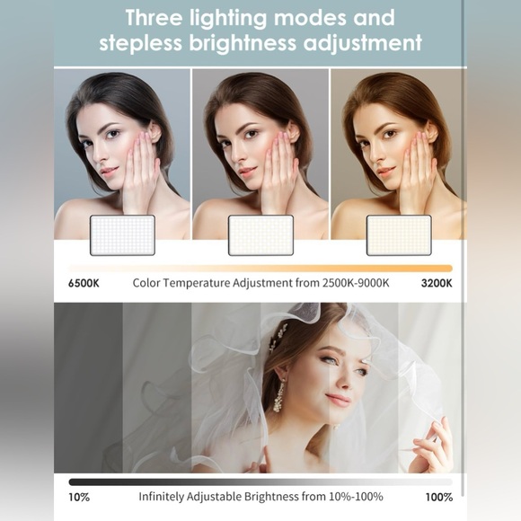 120 LED Phone Light, Selfie Light, 5000Mah Rechargeable Clip, NIB - Picture 6 of 6